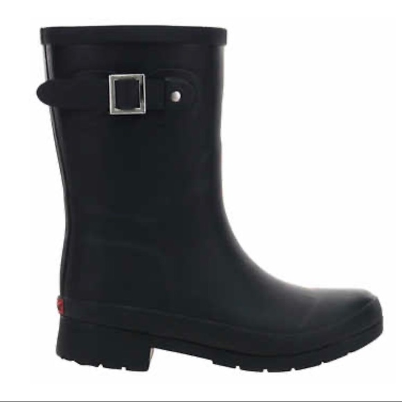 Chooka Rain Boot Plush Mid Height Black Fur  NIB - Picture 2 of 10